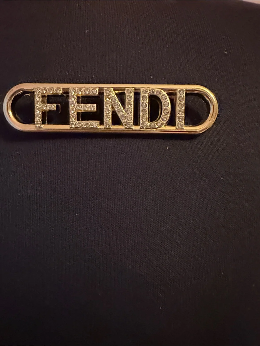 Gold Luxury Brooch Pin FENDI jewelry Crystal Designer logo silver ring necklace